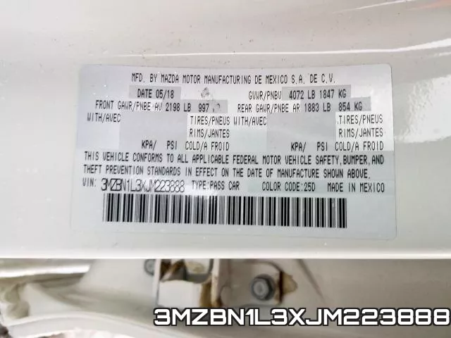 3MZBN1L3XJM223888 фото 2