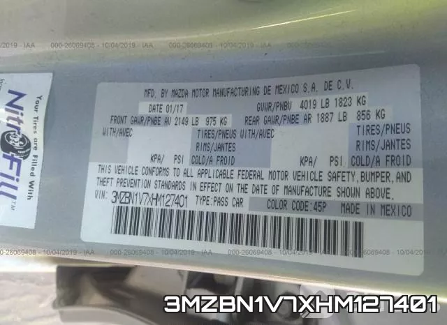 3MZBN1V7XHM127401 фото 10