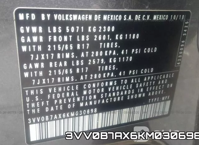 3VV0B7AX6KM030698 фото 10