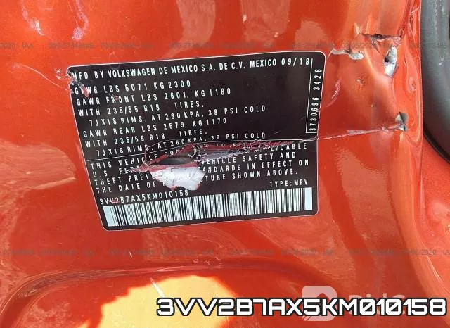 3VV2B7AX5KM010158 фото 10