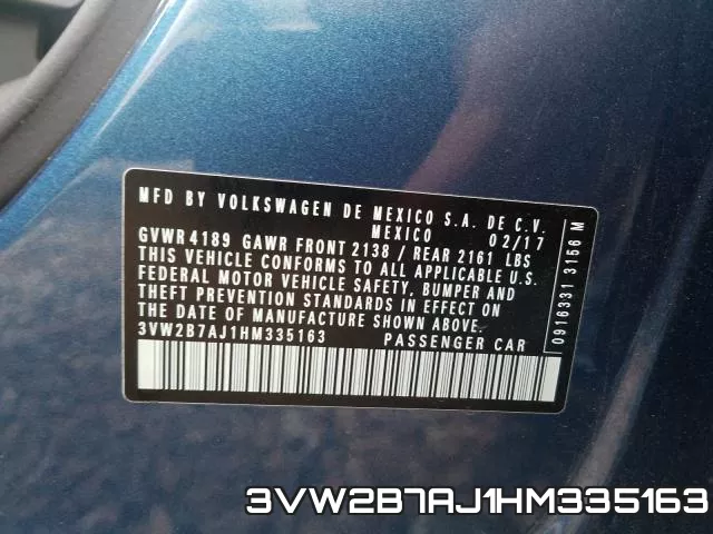 3VW2B7AJ1HM335163 фото 2