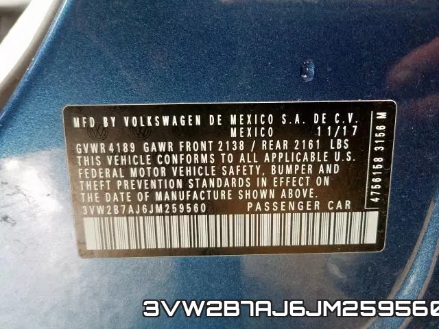 3VW2B7AJ6JM259560 фото 2