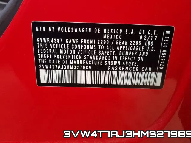 3VW4T7AJ3HM327989 фото 2