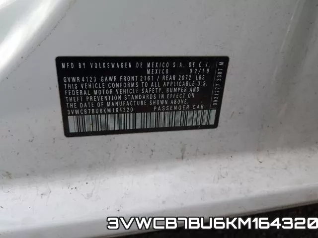 3VWCB7BU6KM164320 фото 2