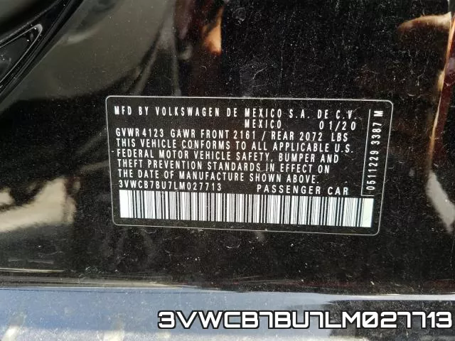 3VWCB7BU7LM027713 фото 2