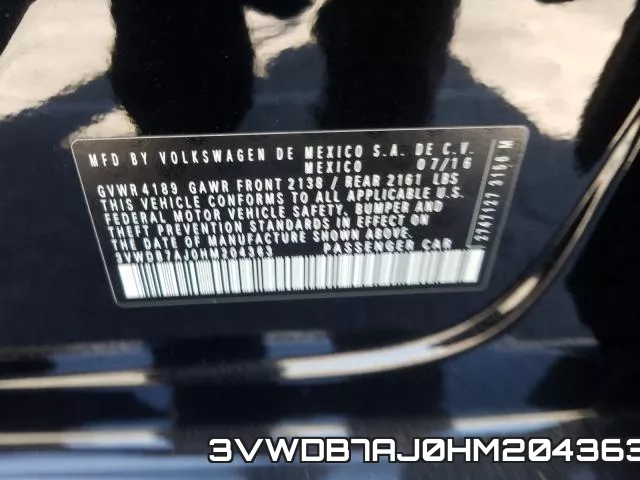 3VWDB7AJ0HM204363 фото 2
