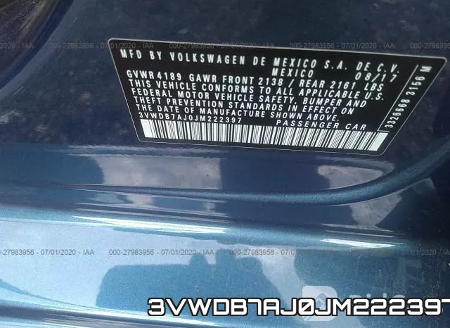 3VWDB7AJ0JM222397 фото 10