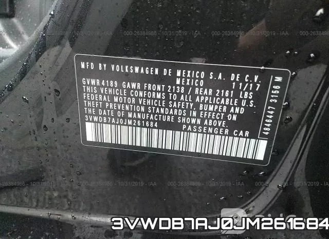 3VWDB7AJ0JM261684 фото 10