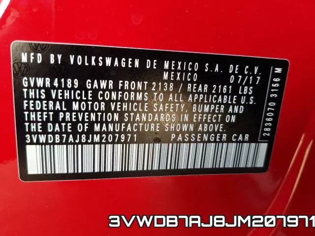 3VWDB7AJ8JM207971 фото 2