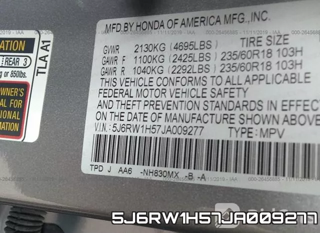 5J6RW1H57JA009277 фото 10