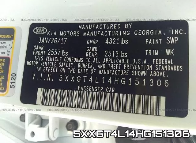 5XXGT4L14HG151306 фото 10