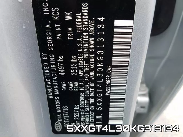 5XXGT4L30KG313134 фото 2