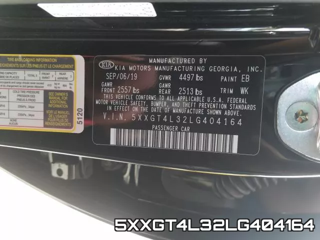 5XXGT4L32LG404164 фото 2