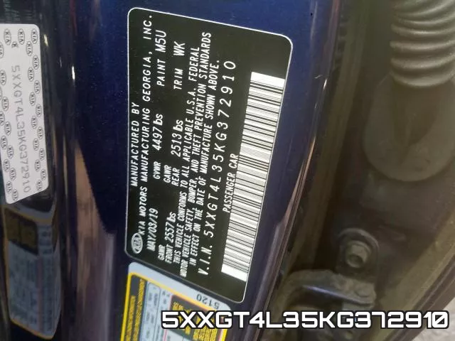 5XXGT4L35KG372910 фото 2