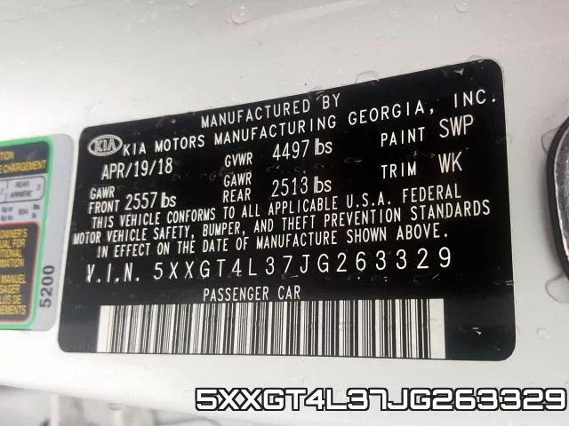 5XXGT4L37JG263329 фото 2