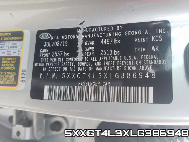 5XXGT4L3XLG386948 фото 2