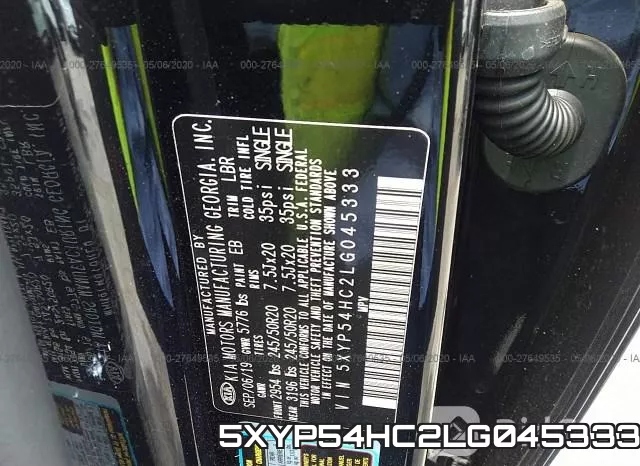 5XYP54HC2LG045333 фото 10