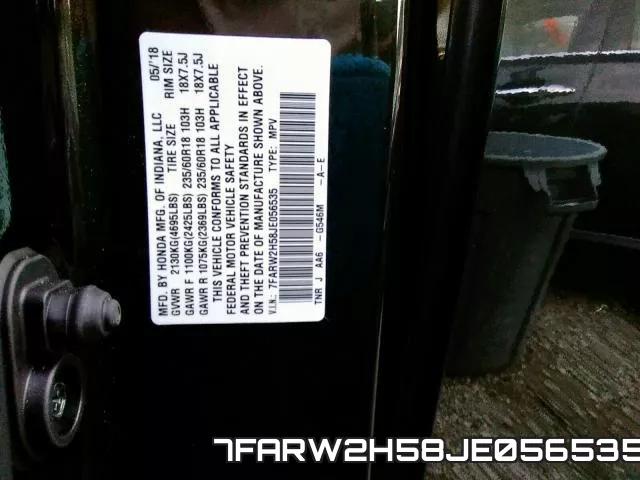 7FARW2H58JE056535 фото 2