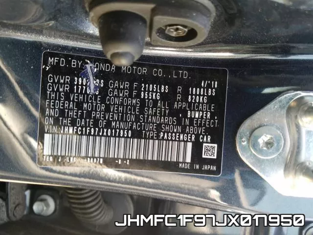 JHMFC1F97JX017950 фото 2