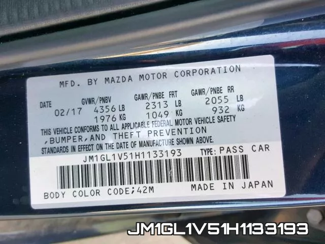 JM1GL1V51H1133193 фото 2