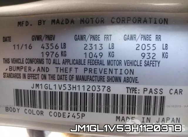 JM1GL1V53H1120378 фото 10