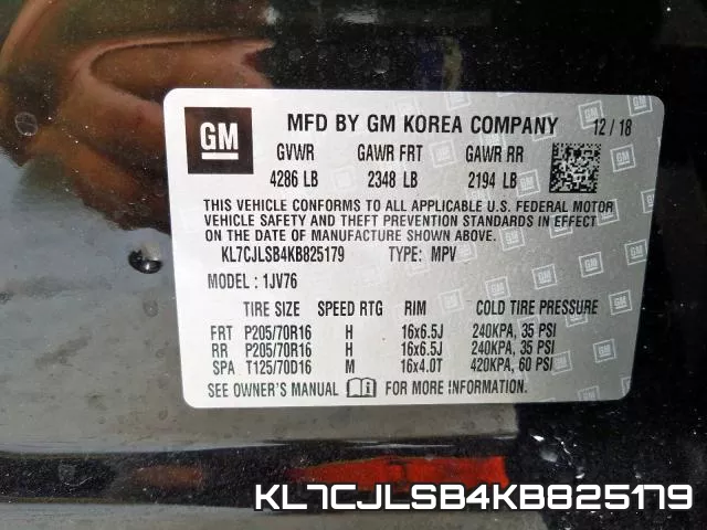 KL7CJLSB4KB825179 фото 2