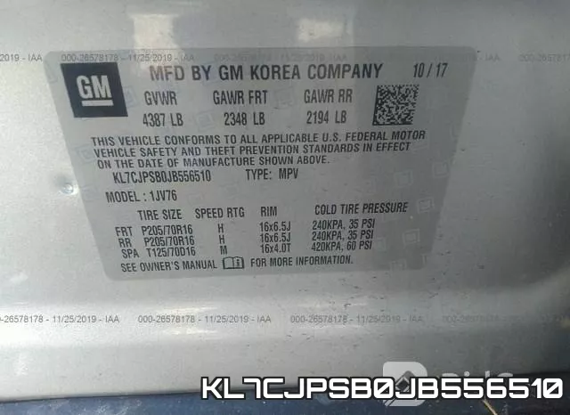 KL7CJPSB0JB556510 фото 10