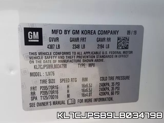 KL7CJPSB9LB034798 фото 2