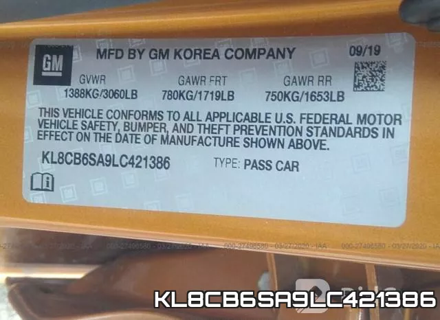 KL8CB6SA9LC421386 фото 10