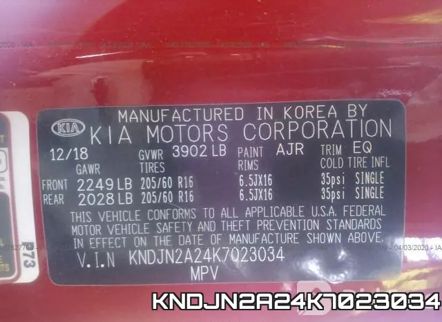 KNDJN2A24K7023034 фото 10