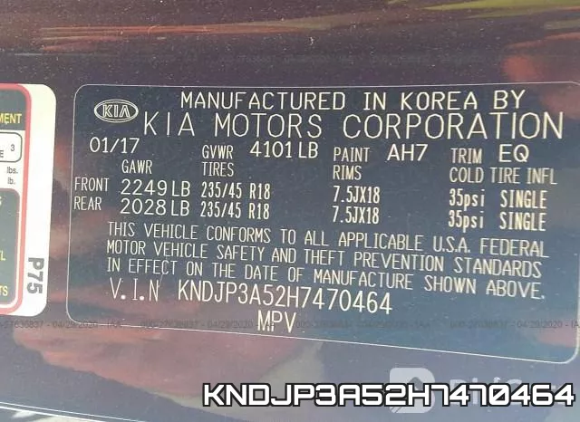 KNDJP3A52H7470464 фото 10