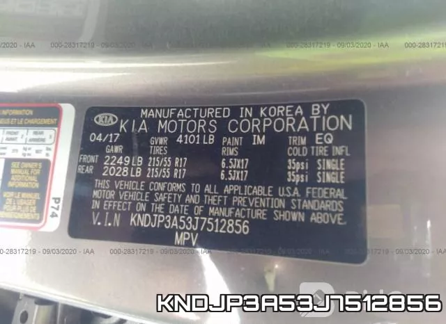 KNDJP3A53J7512856 фото 10