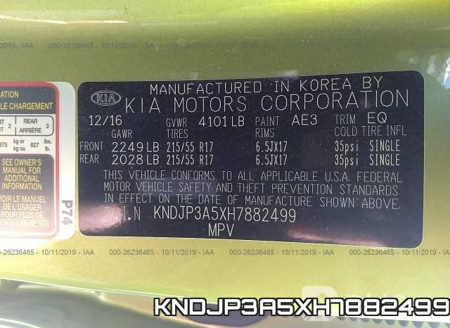 KNDJP3A5XH7882499 фото 10
