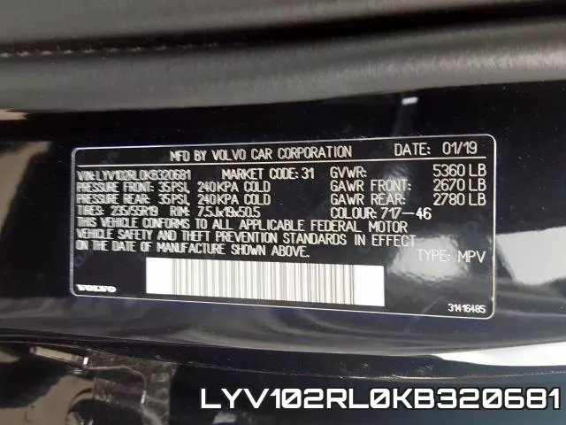 LYV102RL0KB320681 фото 2
