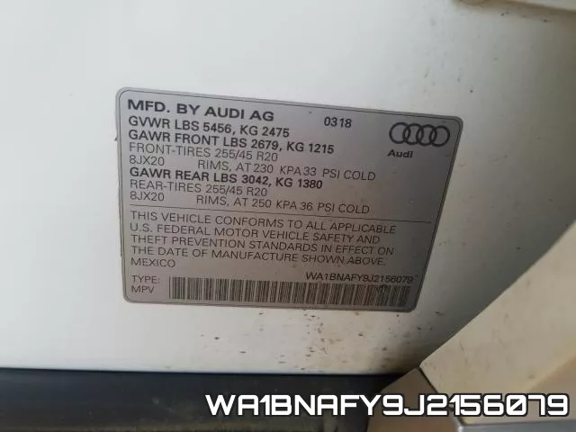 WA1BNAFY9J2156079 фото 2