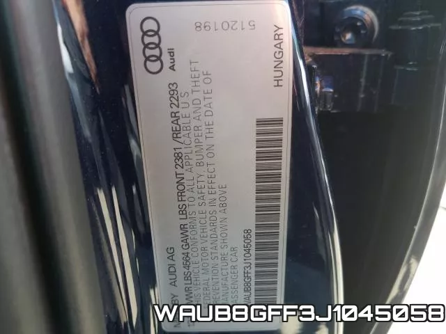 WAUB8GFF3J1045058 фото 2