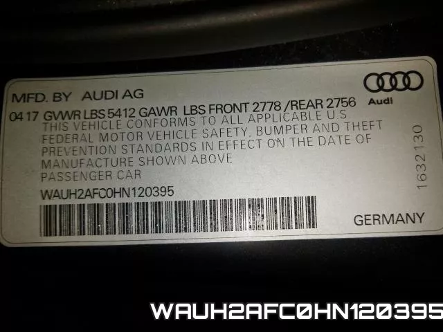 WAUH2AFC0HN120395 фото 2