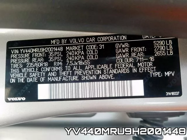 YV440MRU9H2001448 фото 2