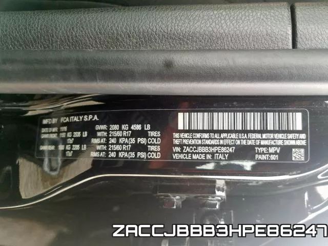 ZACCJBBB3HPE86247 фото 2
