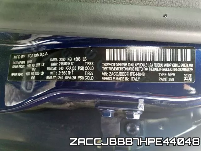 ZACCJBBB7HPE44048 фото 2