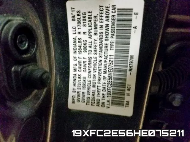 19XFC2E56HE075211 фото 2