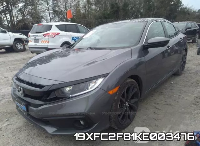 19XFC2F81KE003476 фото 3