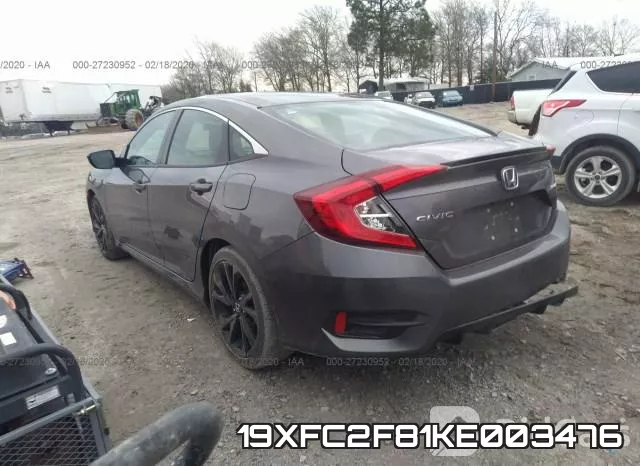 19XFC2F81KE003476 фото 4