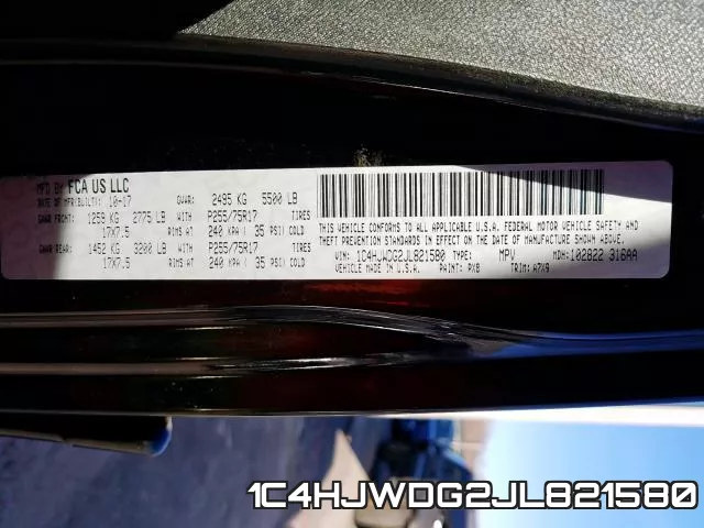 1C4HJWDG2JL821580 фото 2