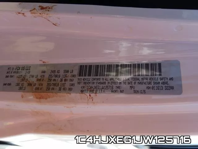 1C4HJXEG1JW125716 фото 2
