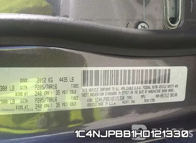 1C4NJPBB1HD121330 фото 9