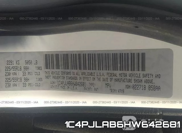 1C4PJLAB6HW642681 фото 10