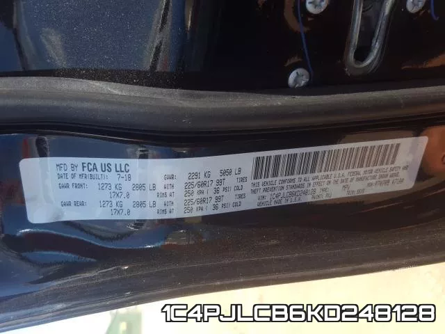 1C4PJLCB6KD248128 фото 2