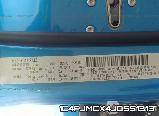 1C4PJMCX4JD551313 фото 10