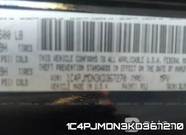 1C4PJMDN3KD367270 фото 10